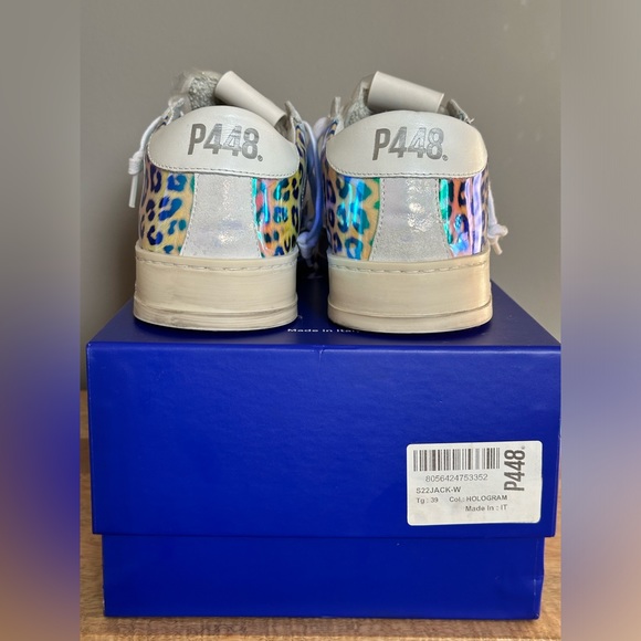 New in Box P448 Jack Hologram Animal Print Low Top Sneakers Shoes size 39 8.5 - Picture 8 of 12